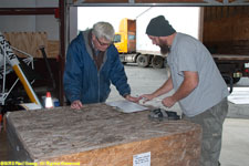 old engine crated up